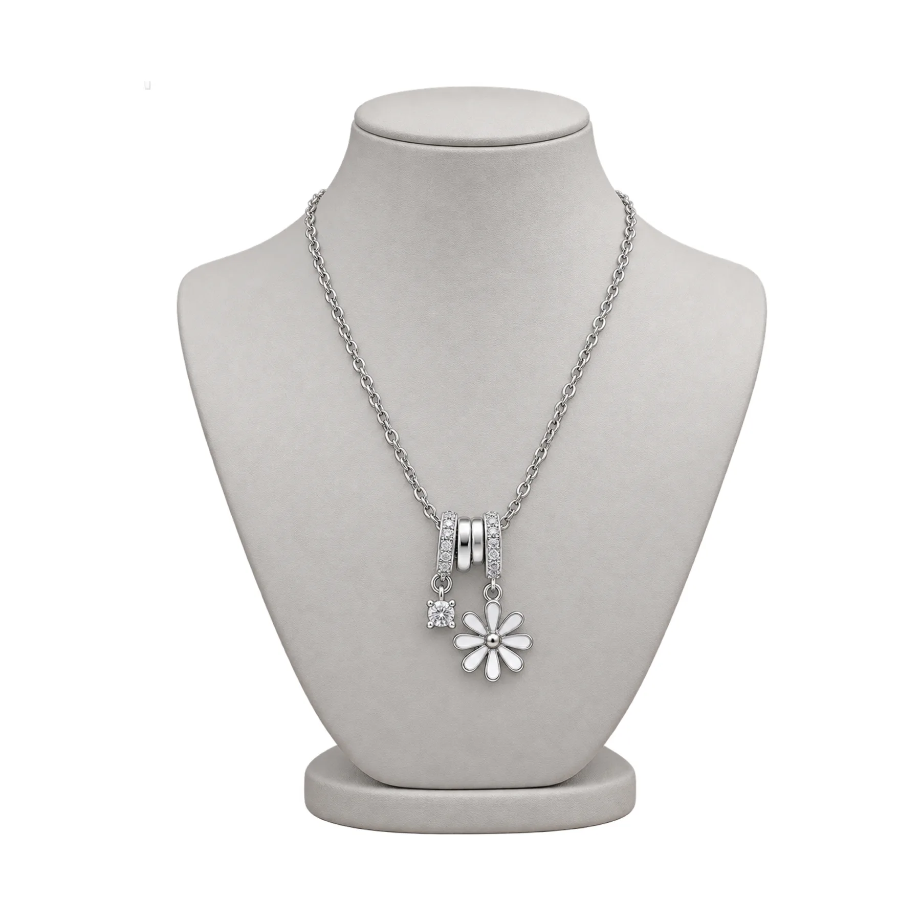 گردنبند دخترانه مینیمال طرح گل کد TR600134